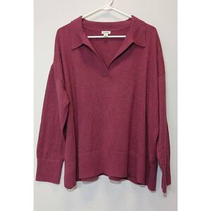 L.L bean womens plus size 2xl boxy sweater summer spring cotton cashmere